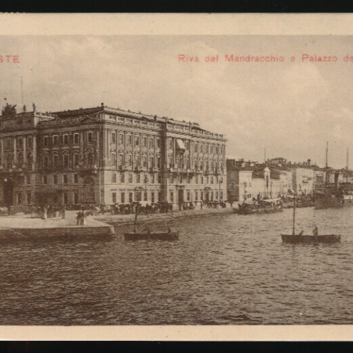 AK aus Trieste - Triest Riva del Mandracchio e Palazo del Lloyd Italien (3110)