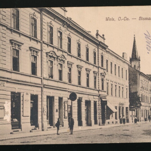 AK aus Wels Bismarckstrasse Oberösterreich (3604)