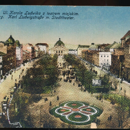 AK aus Lwow - Lemberg Karl Ludwigstraße mit Stadtteater Ukraine (3063)