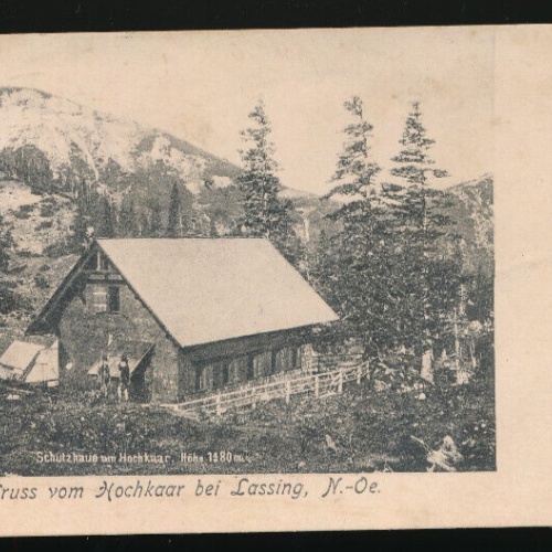 AK gruss vom Hochkaar bei Lassing Niederösterreich (3598)