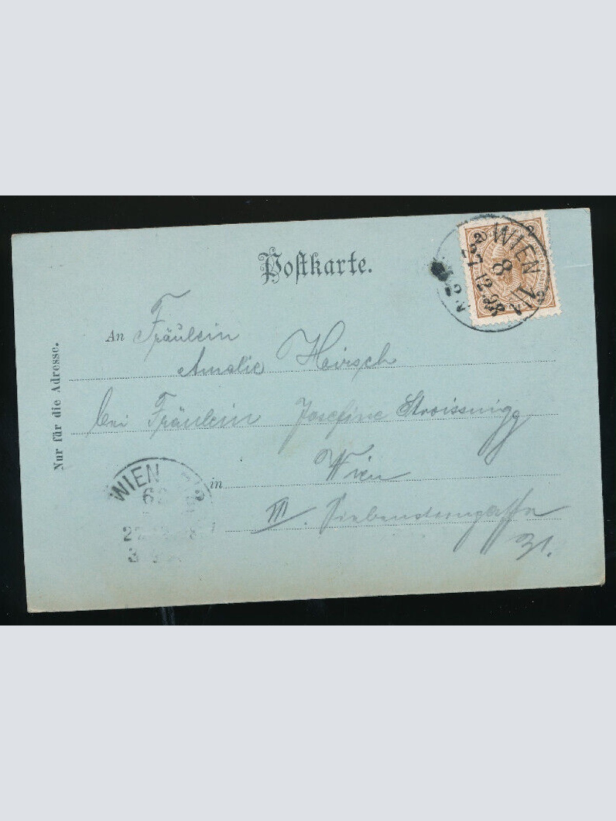 Mondschein - Karte gruss aus Wien Volksgarten (3475)