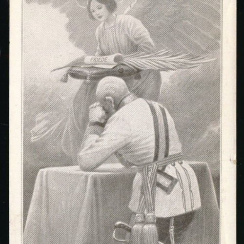 AK Kaiser Franz Josef vor einem Engel (3520)