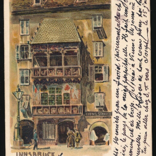 Präge - Karte gruss aus Innsbruck Tirol (3662)