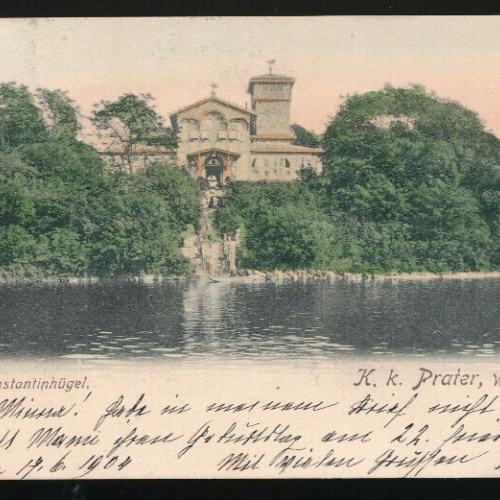 AK aus Wien K.K. Prater mit Konstantinhügel (3654)