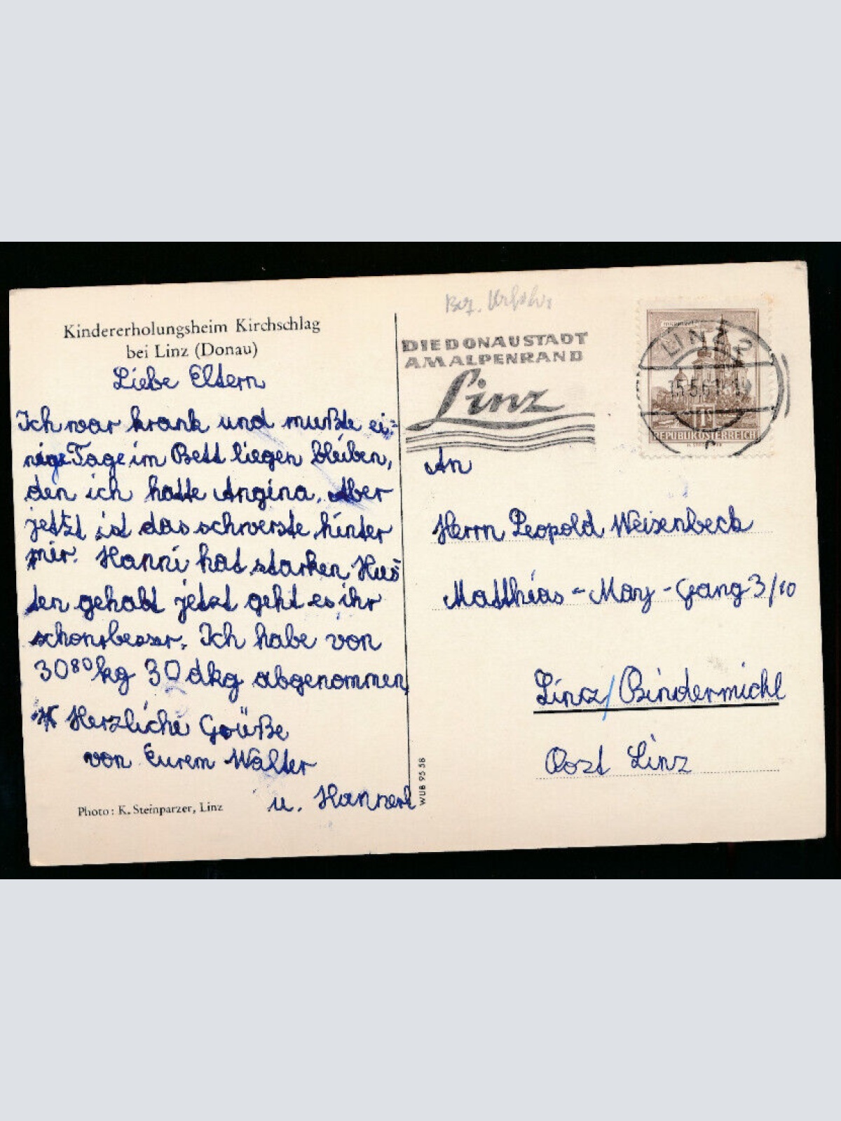 AK aus Kirchschlag bei Linz mit Kindererholungsheim Oberösterreich (3676)