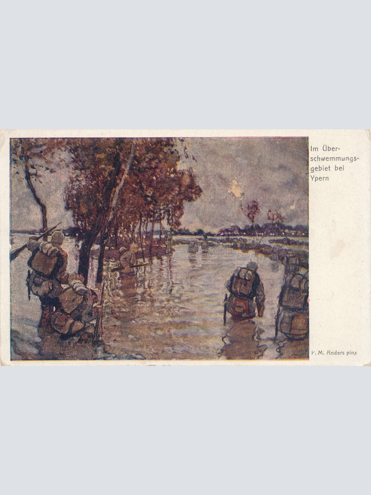 AK, Im Überschwemmungsgebiet bei Ypern, Rot-Kreuz-Karte Nr. 235 (S333)
