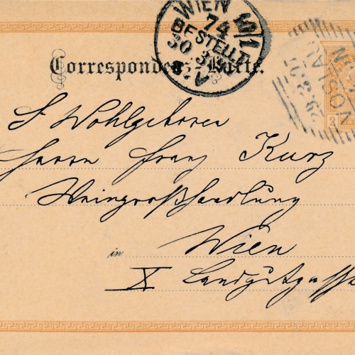 2 Kreuzer Ganzsachen - Karte aus Vöslau (16357)