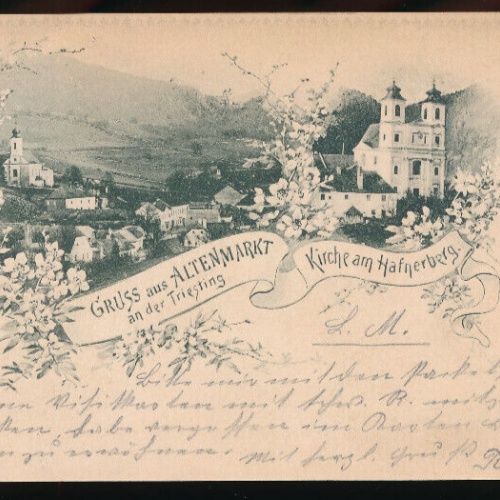 AK gruss aus Altenmarkt an der Triesting mit Kirche Niederösterreich (3142)