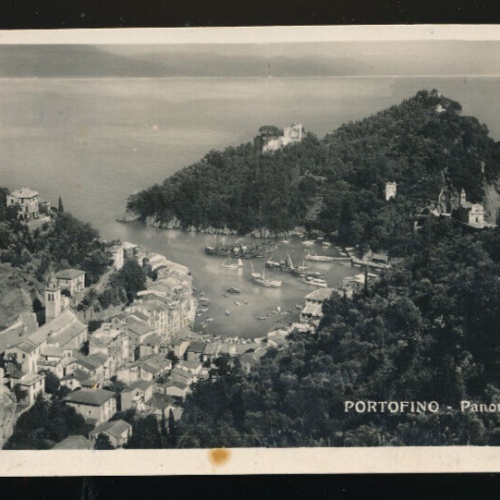 AK aus Portofino mit Blick in die Bucht Italien (3822)