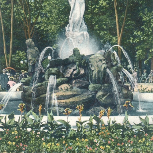 AK, Baden bei Wien, Udine Brunnen, Niederösterreich, Österreich (S250)