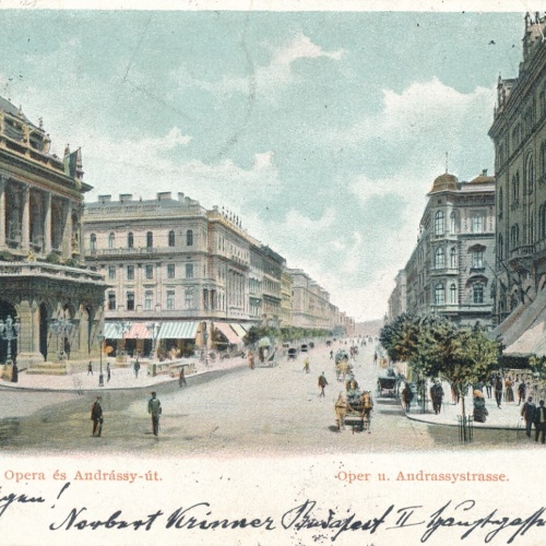 AK, Budapest, Oper u. Andrassystrasse, Ungarn (S284)