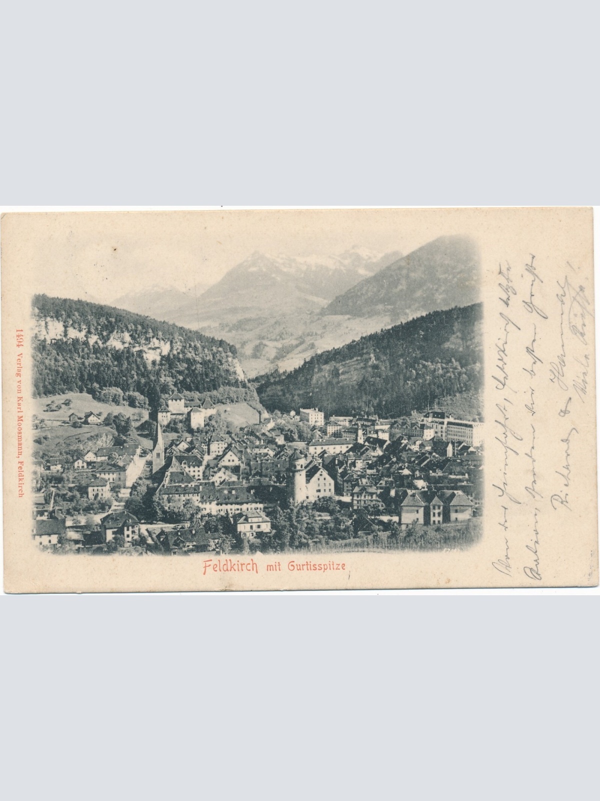 AK, Feldkirch mit Gurtisspitze, Vorarlberg (S259)