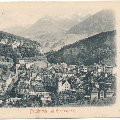 AK, Feldkirch mit Gurtisspitze, Vorarlberg (S259)