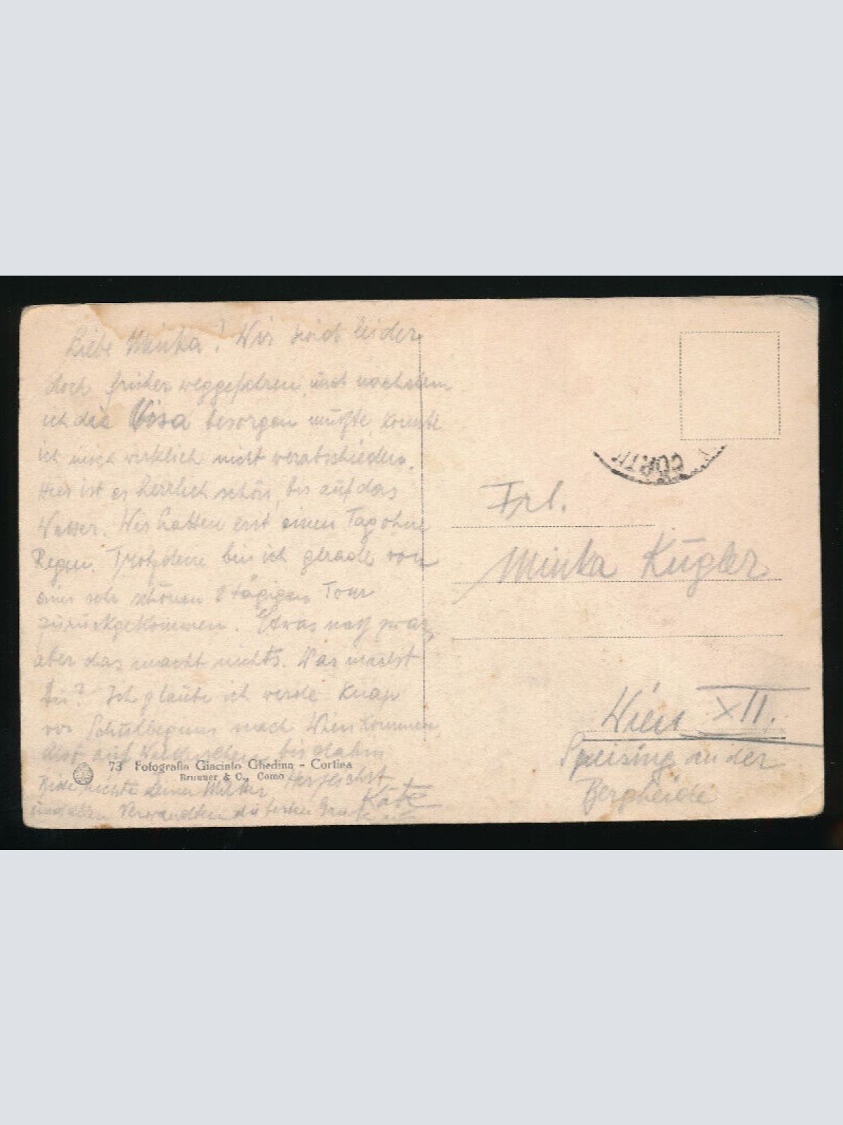 AK aus Cortina D´ Ampezzo Italien (3849)