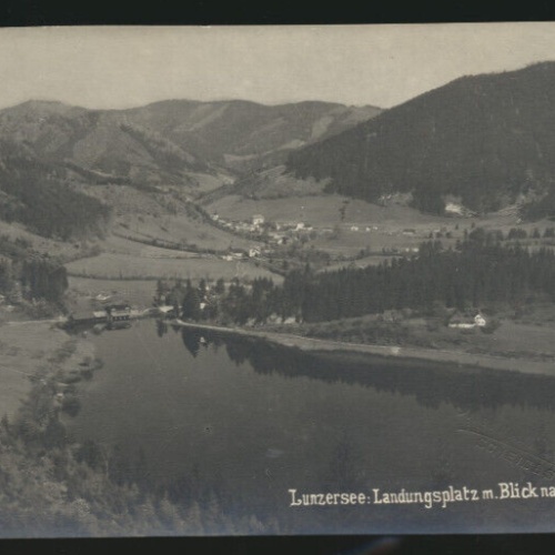 AK aus Lunz am See mit Lunzersee Landungsplatz Niederösterreich (3810)