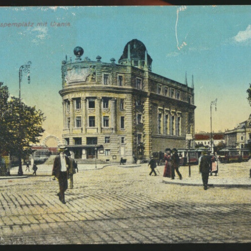 AK aus Wien Aspernplatz mit Urania Wien (3821)