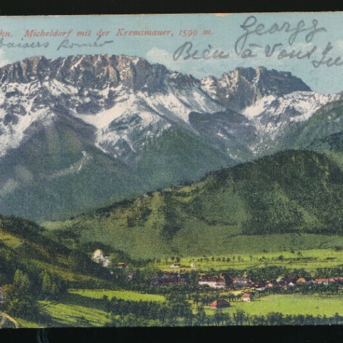 AK aus Micheldorf mit der Kremsmauer Oberösterreich (3942)
