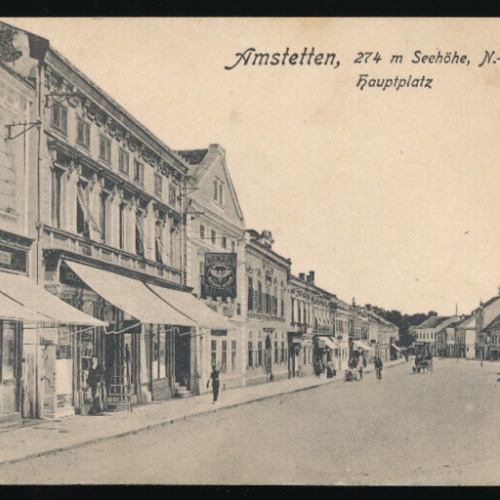 AK aus Amstetten Hauptplatz Niederösterreich (3953)