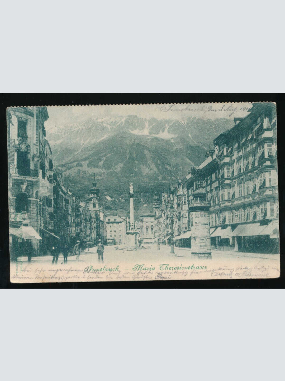 AK aus Innsbruck mit Maria Theresienstrasse Tirol (3878)