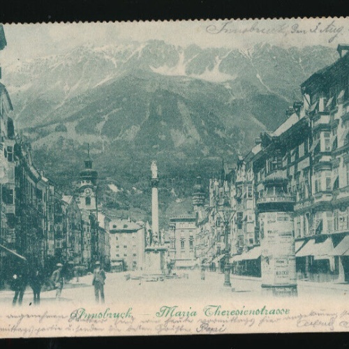 AK aus Innsbruck mit Maria Theresienstrasse Tirol (3878)