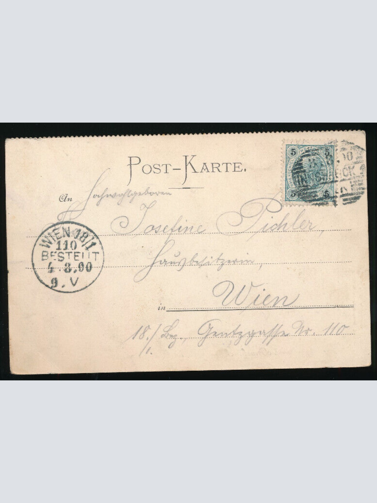 AK aus Innsbruck mit Maria Theresienstrasse Tirol (3878)