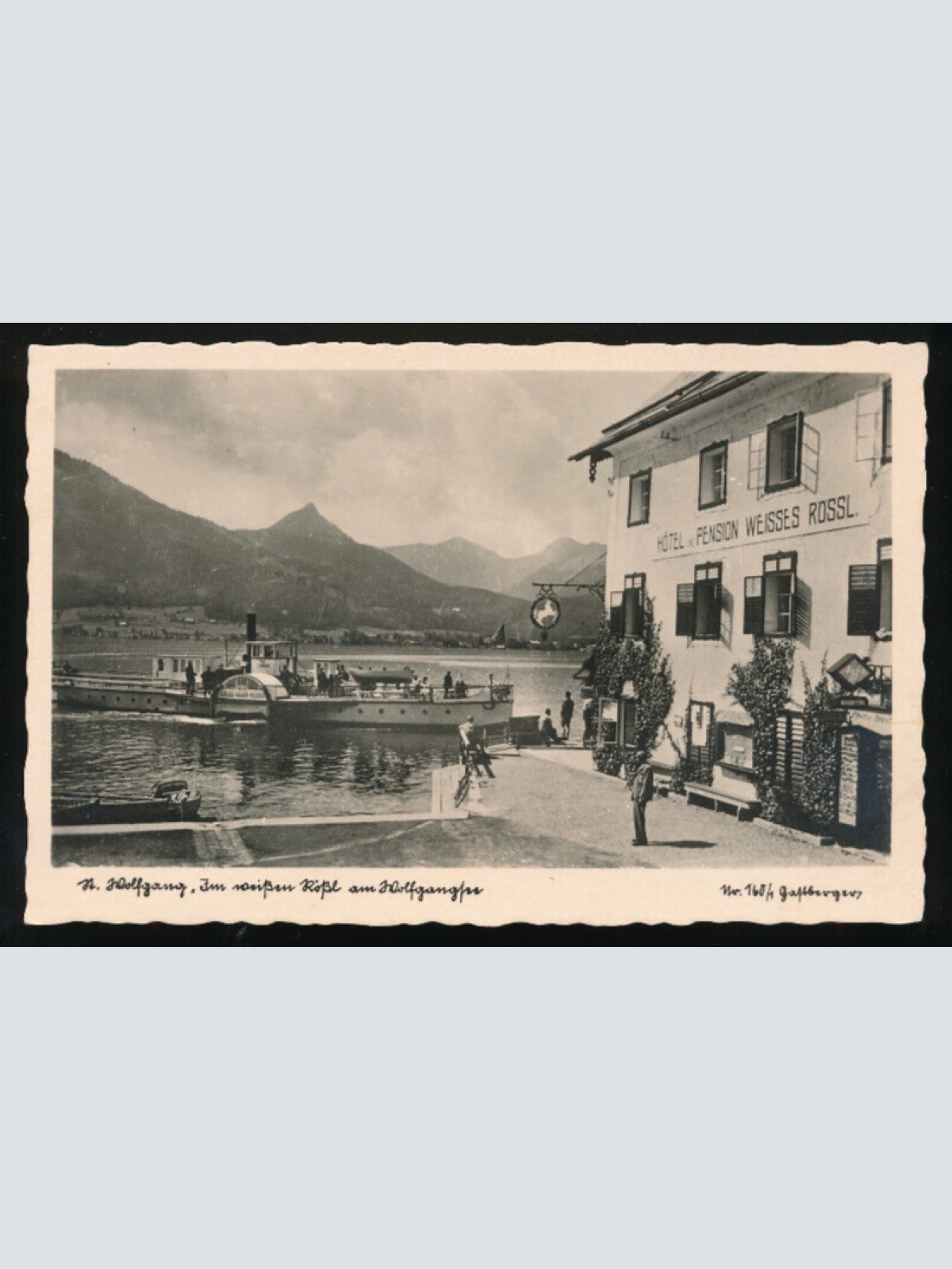 AK aus St.Wolfgang mit Dampfer und Hotel Weisses Rössl Oberösterreich (3916)