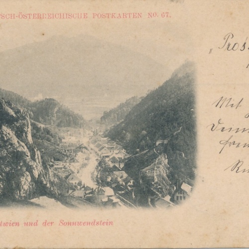 AK, Schottwien und der Sonnwendstein, Niederösterreich (S396)