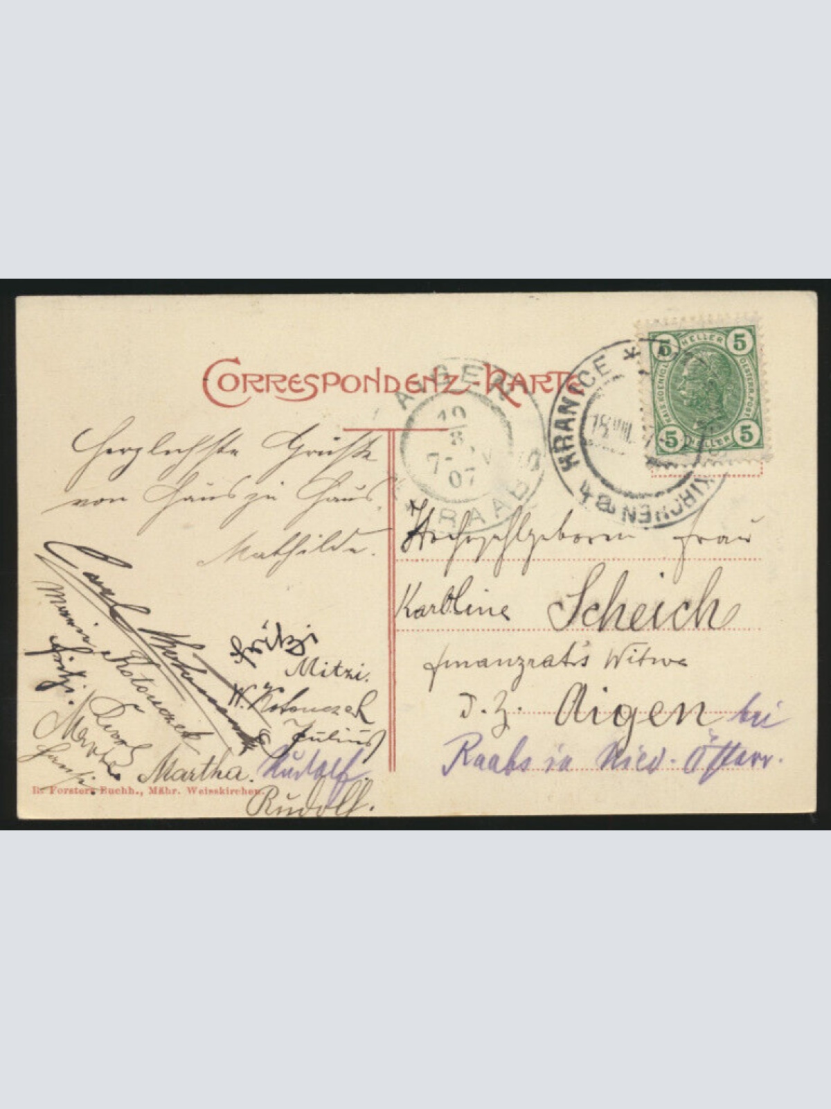 AK aus Mähr. Weisskirchen - Hranice Tschechoslowakei (3751)