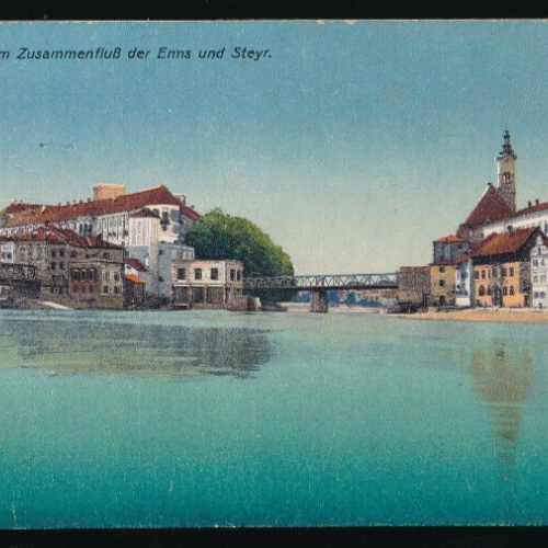 AK aus Steyr am Zusammenfluß der Enns und Steyr Oberösterreich (4340)