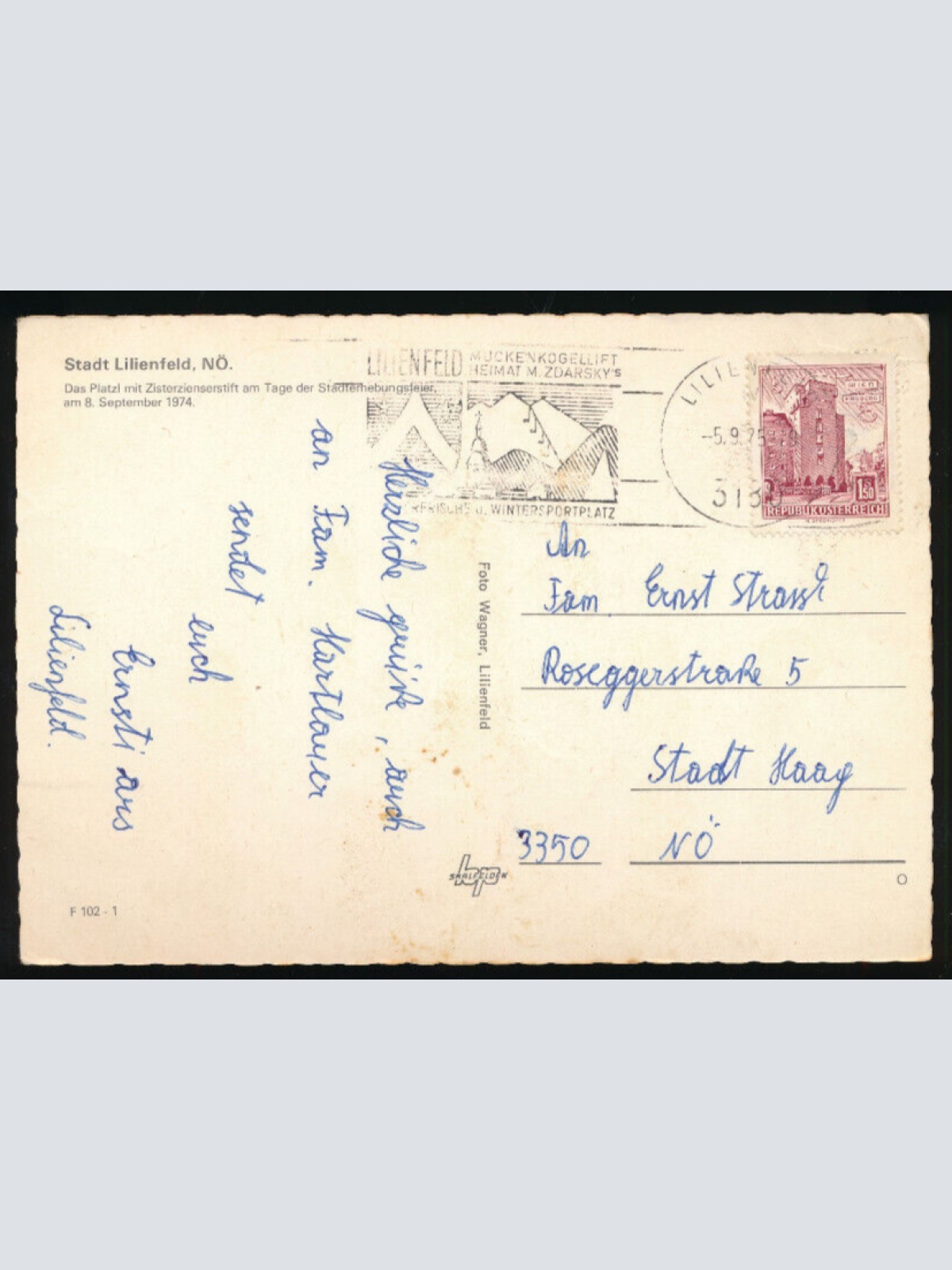 AK aus Lilienfeld Niederösterreich (3713)