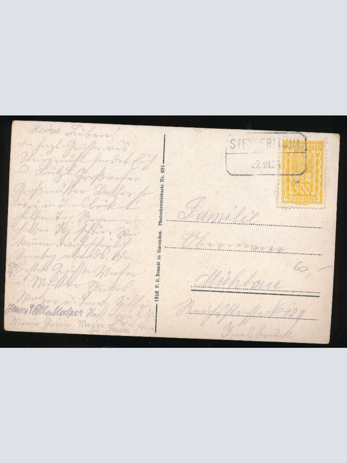 AK vom Traunsee mit Dampfer bei Ebensee Oberösterreich (3693)