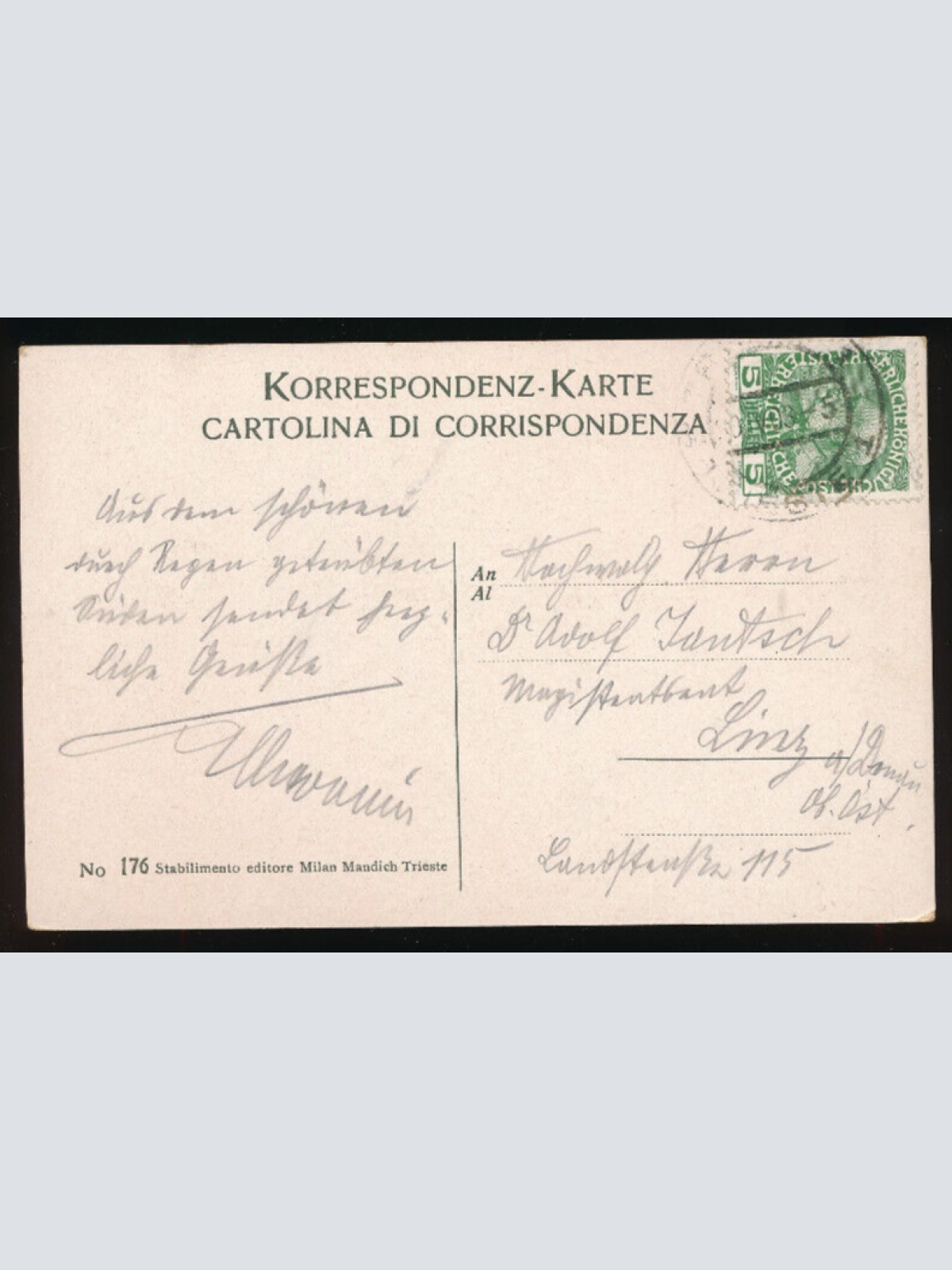 AK aus Trieste mit Schiffen Canal - Kanal Italien (4060)