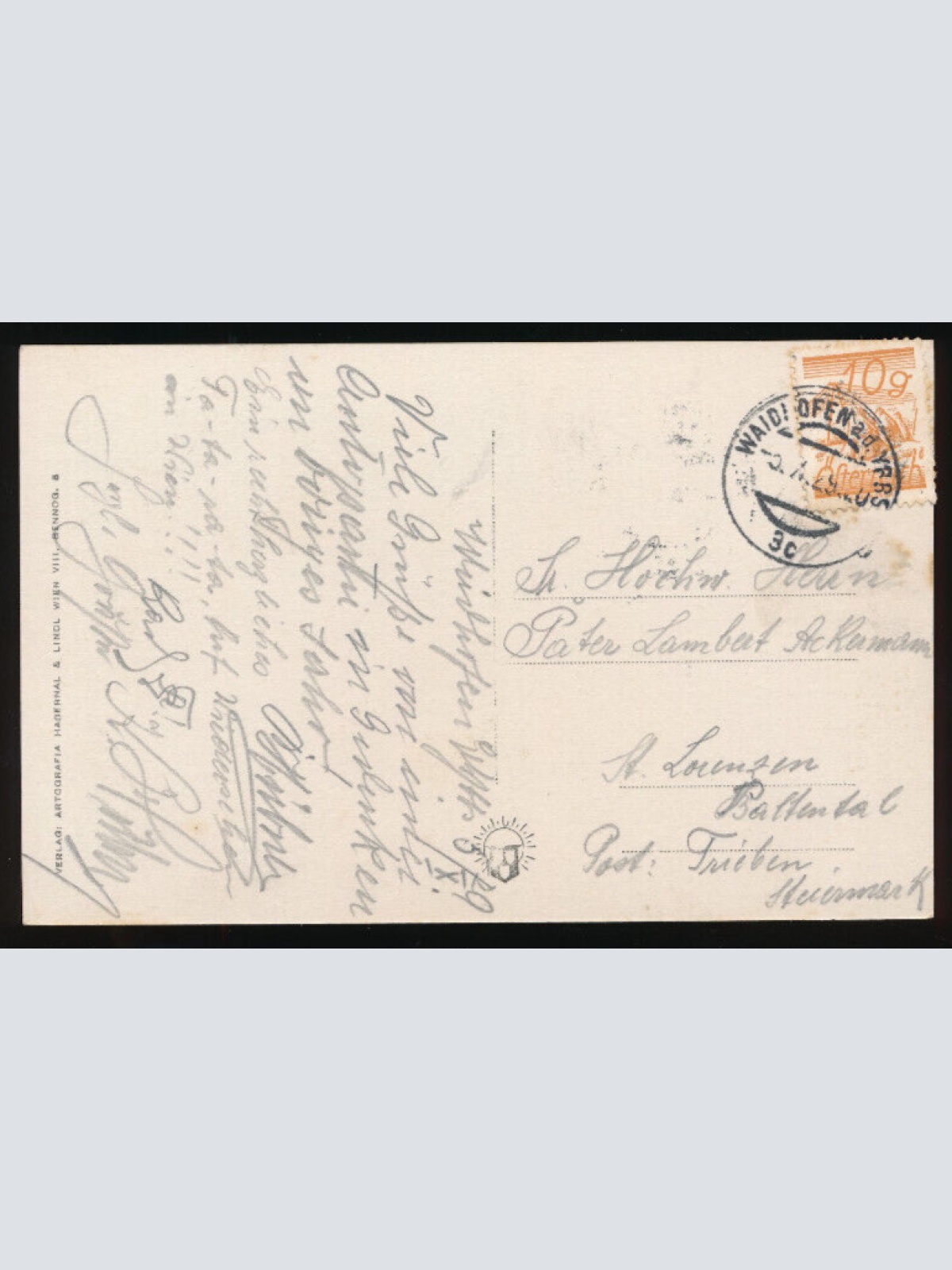 AK aus Waidhofen an der Ybbs mit Zeller Hochbrücke Niederösterreich (4378)