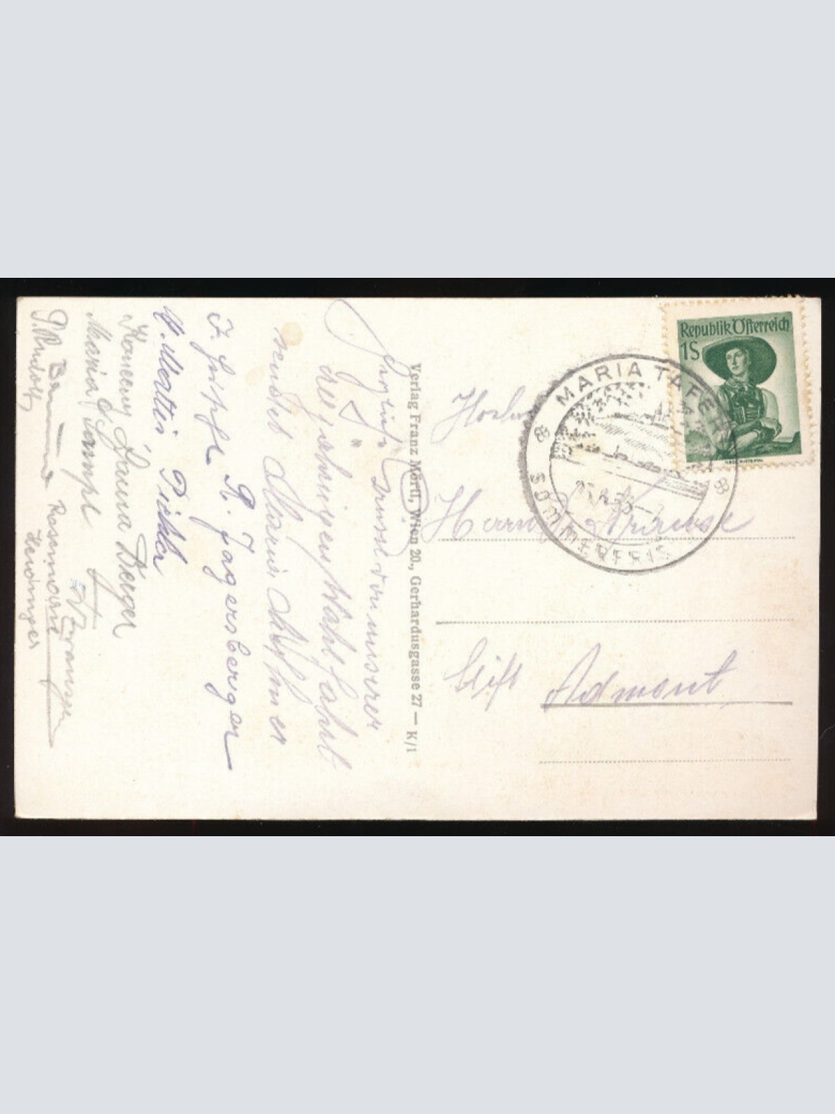 AK aus Maria Taferl mit Wallfahrtskirche Niederösterreich (4372)