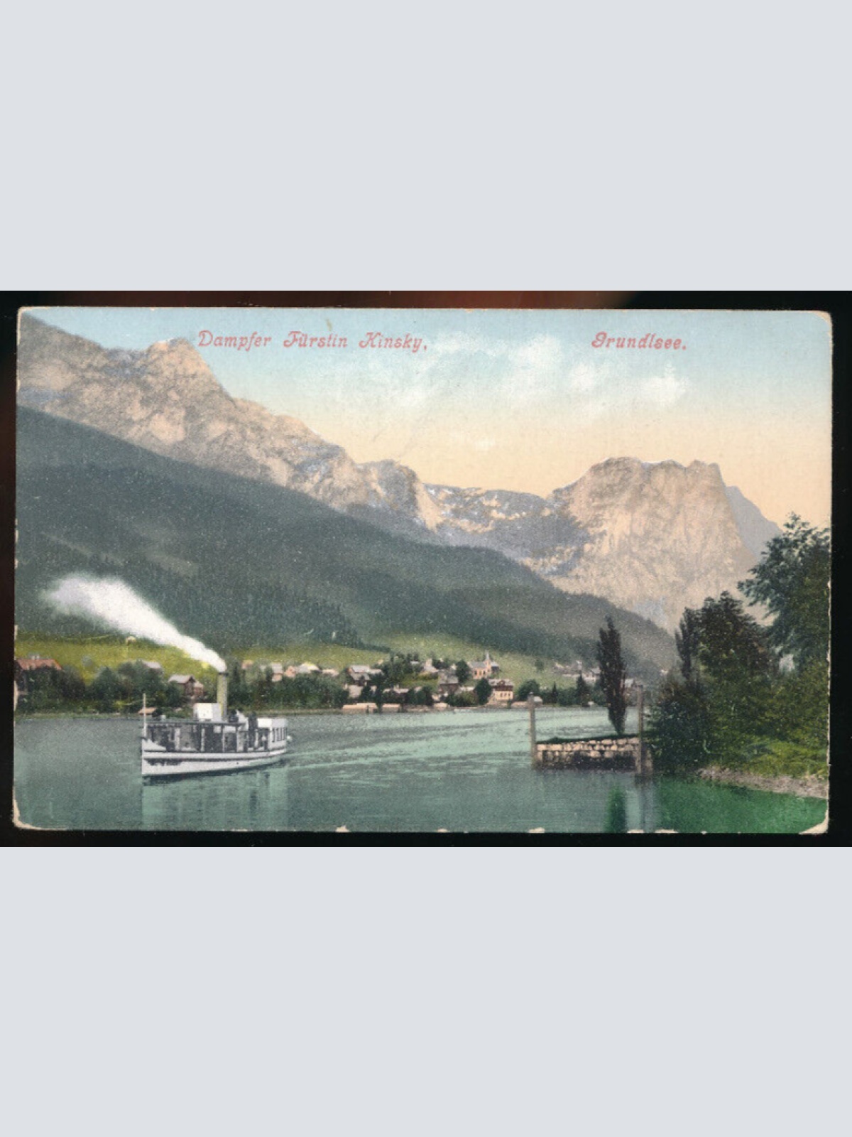 AK vom Grundlsee mit Dampfer Fürstin Kinsky Steiermark (3999)