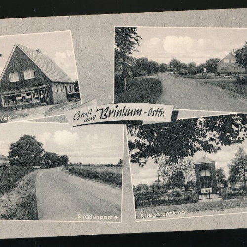 AK gruß aus Brinkum Gemischtwaren Niedersachsen (4674)