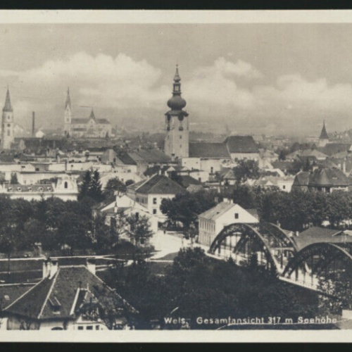 AK aus Wels Gesamtansicht Oberösterreich (4201)