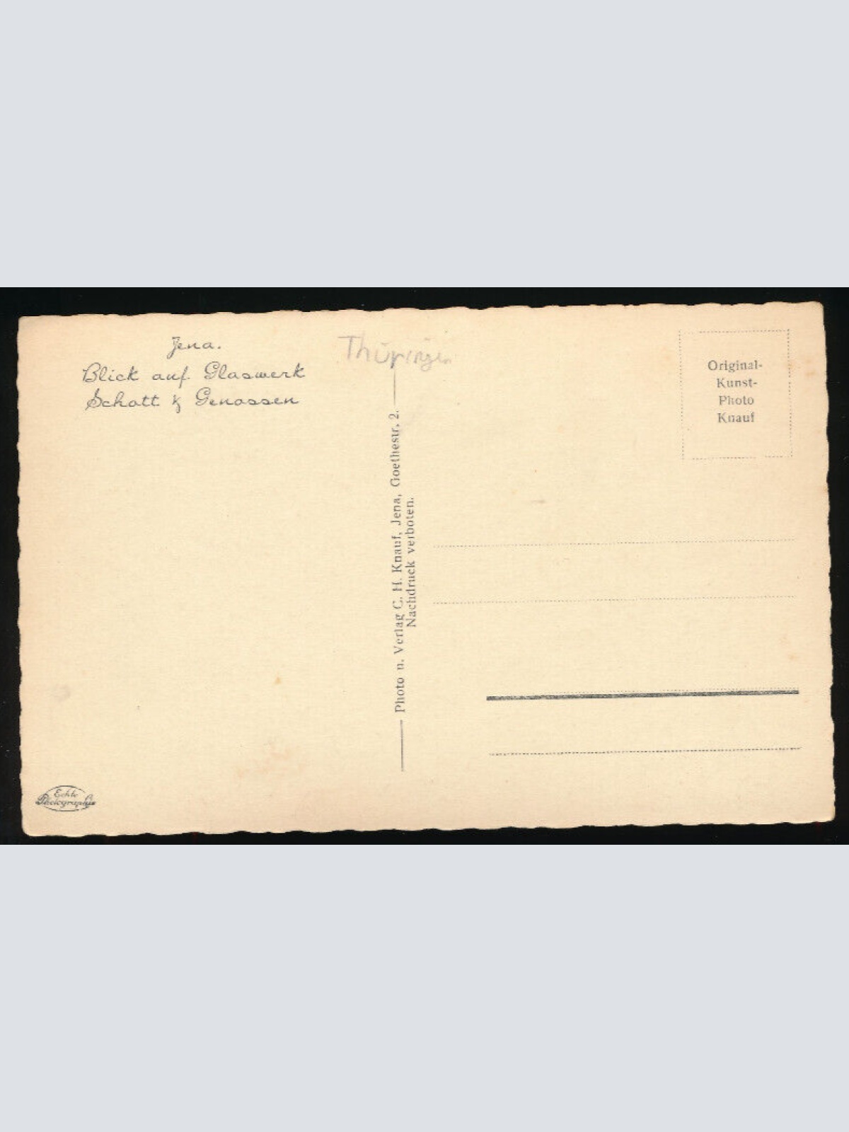 AK aus Jena mit Glaswerk Schott und Genossen Thüringen (4678)