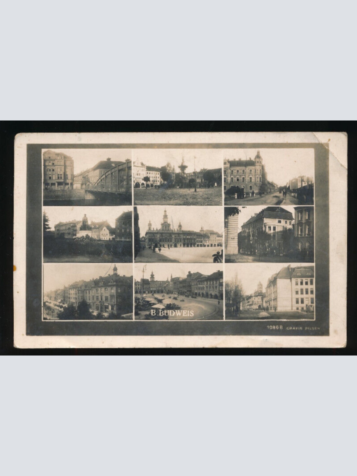 AK aus Budweis Mehrbildkarte Tschechoslowakei (4012)