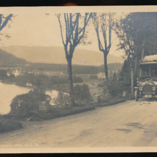 AK vom Titisee Schwarzwald mit Oldtimer Altes Auto Baden - Württemberg (4687)