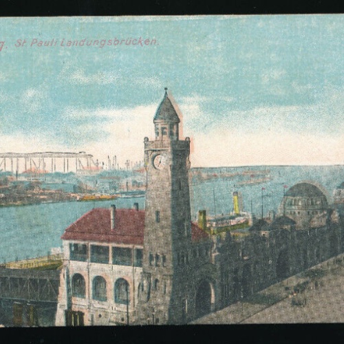 AK aus Hamburg St. Pauli Landungsbrücken (4633)