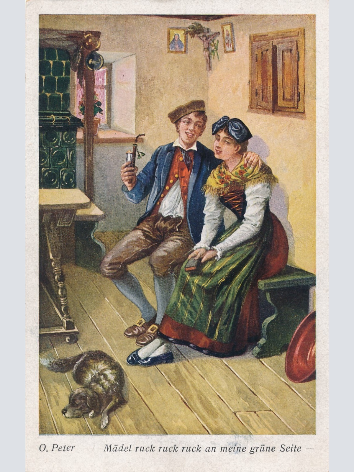 AK, O. Peter, Mädel ruck ruck ruck an meine grüne Seite (S472)
