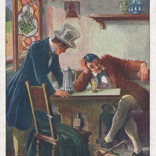 AK, O. Peter, Im Krug zum grünen Kranze (S473)