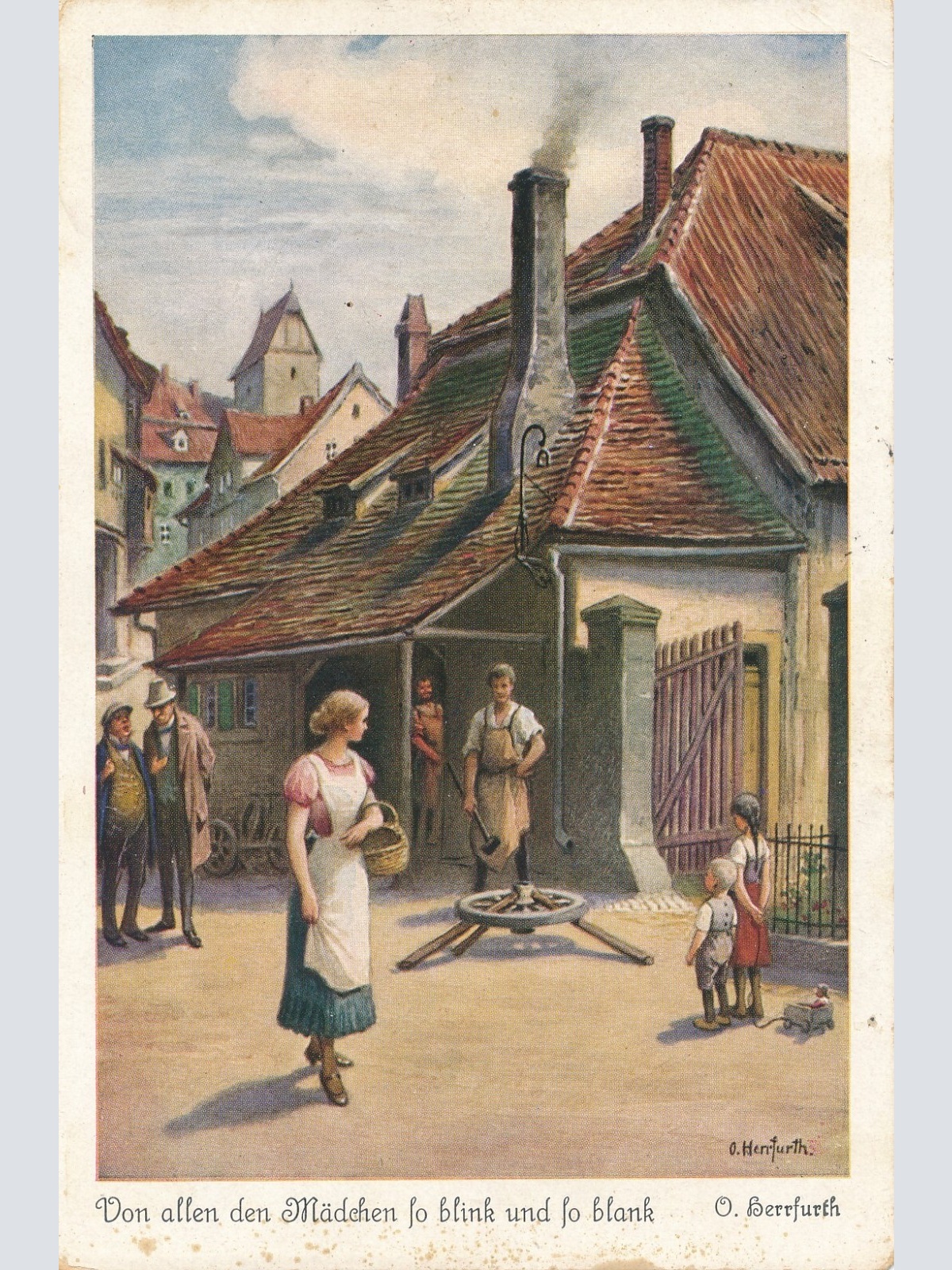 AK, O. Herrfurth, Von allen den Mädchen so blink und so blank (S474)