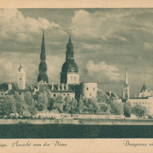AK, Riga, Ansicht von der Düna, Lettland (S466)