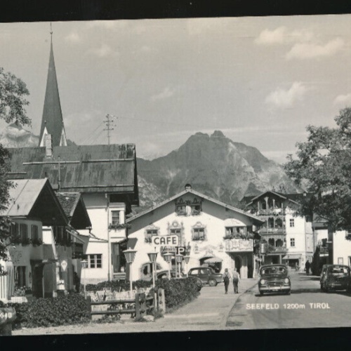 AK aus Seefeld mit Oldtimer Alte - Autos Tirol (4437)
