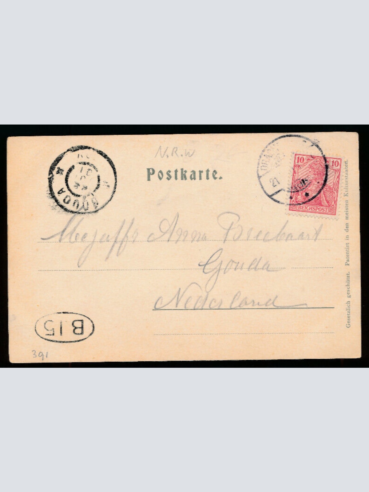 Präge-Karte gruss vom Drachenfels a. Rhein Nordrhein - Westalen (4695)