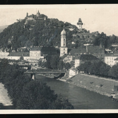 AK aus Graz Mur Schlossberg Steiermark (4397)