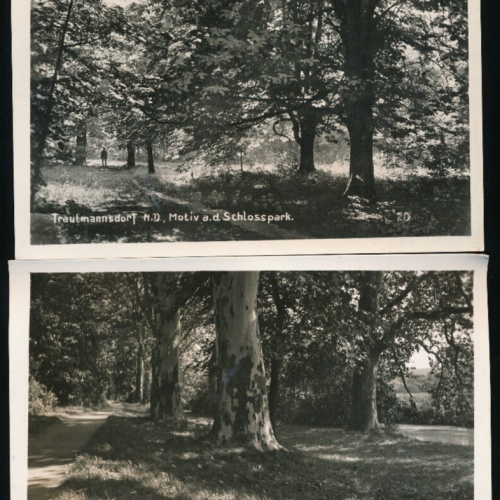 2 Karten aus Trautmansdorf Schlosspark Niederösterreich (4836)