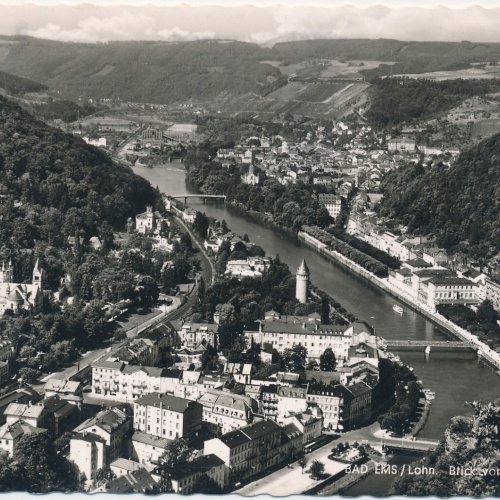 AK, Bad Ems, Lahn, Blick vom Konkordiaturm, Rheinland-Pfalz (S536)